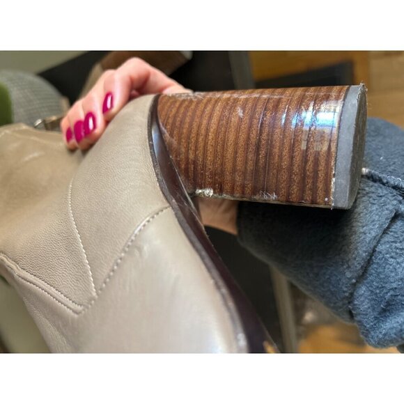Mercedes Castillo Stretch Nappa Dessa Round Toe Boots Tan Brown Womens Size 38 - Picture 8 of 11